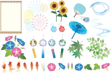 夏の涼しい和風素材
