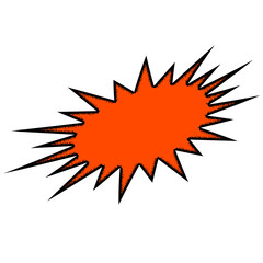 orange star burst or explosion