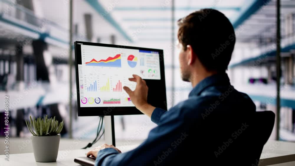 Aufkleber kpi business data dashboard