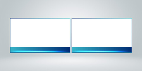 Professional Broadcast Split Screen two Presenters on a Transparent Background