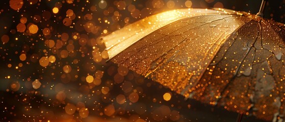 A 3D render of a stylish umbrella covered in glitter, adding a touch of glamour 8K , high-resolution, ultra HD,up32K HD