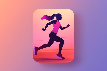 A home workout app icon that's energetic and empowering