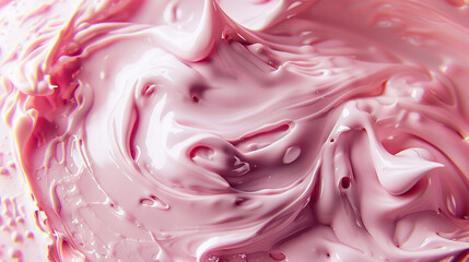Creamy textures of skincare products swirled together against a backdrop evoking the decadence of a gourmet dessert.