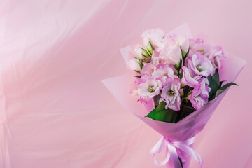 Beautiful bouquet of flowers. Holiday Background with flowers