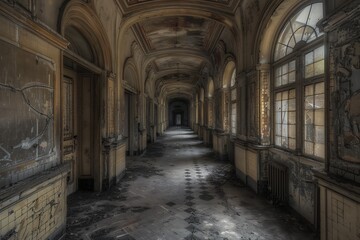 A lone, forgotten melody echoing through a labyrinth of abandoned hallways.