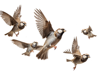 a group of birds flying