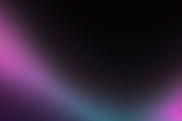 Fototapeta premium Líneas onduladas de neón de colores brillantes sobre un fondo de pancarta negro