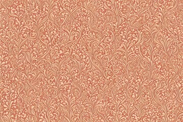 A red and pink floral patterned wallpaper