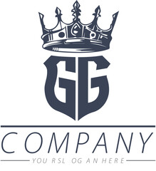 letter GG logo. GG logo design vector illustration for creative company, business, industry. G G Initial logo template vector.