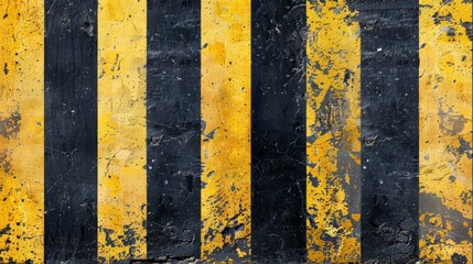 Bold stripes in shades of black and yellow create a striking texture.