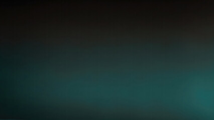 Fototapeta premium Abstract beige Black and teal gradient dark background grainy noise texture