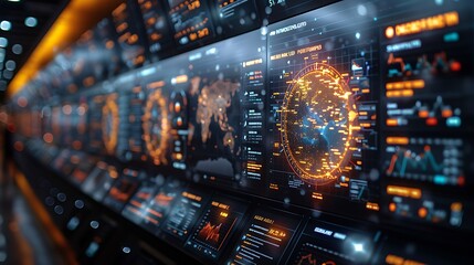 Obraz premium Explore an interactive digital exhibit that educates on Bitcoin as an investment.