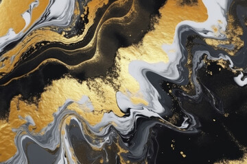 Black and gold marble abstract background