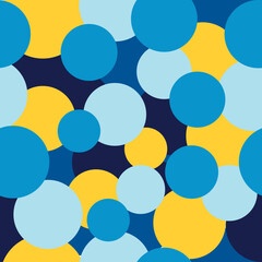 Abstract Colorful Hand Sketched Circles Seamless Background Pattern.  Abstract pattern.
