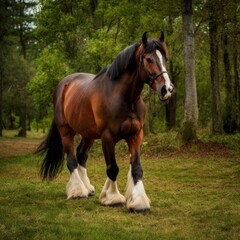 Fototapeta premium Beautiful Background and beautiful Horse