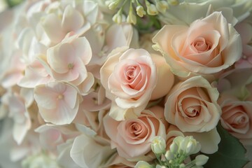 Obraz premium Beautiful bouquet of flowers. Holiday Background with flowers