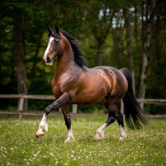 Beautiful Background and beautiful Horse