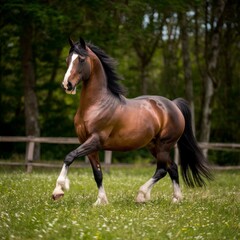 Obraz premium Beautiful Background and beautiful Horse