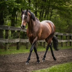 Fototapeta premium Beautiful Background and beautiful Horse