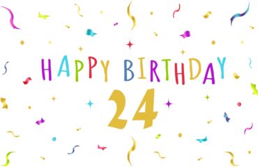 happy birthday graphics, confeti, banner, background, tv wallpaper, colorful - 24