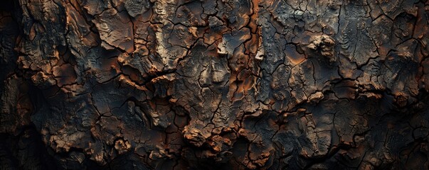 Embossed texture of the bark of oak.
