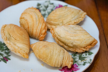 Malaysian favorites snack, Spiral Curry Puffs or locally known as Karipap Pusing.