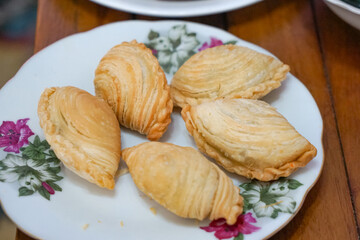 Malaysian favorites snack, Spiral Curry Puffs or locally known as Karipap Pusing.