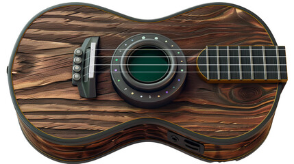A smart guitar tuner with pitch correction on a transparent background. PNG format, This PNG file,...