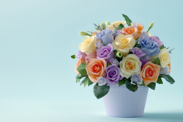 Beautiful bouquet of flowers. Holiday Background with flowers