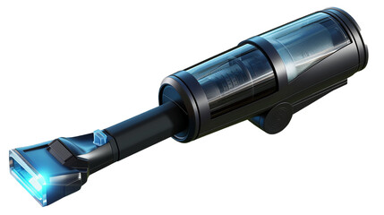 A smart handheld vacuum with HEPA filtration on a transparent background. PNG format, This PNG...