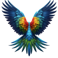 Obraz premium Parrot wings isolated on transparent background