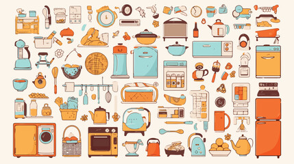 180 modern thin line icons set of household baby pe