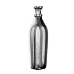 metallic textured 3d bottle jug container, transparent background