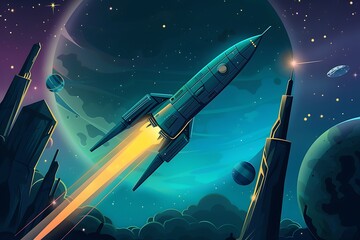 An icon for a space exploration game that's adventurous and boundless