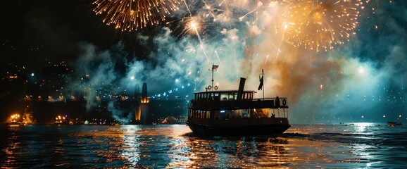 Days until the fireworks boat cruise sets sail , professional photography and light