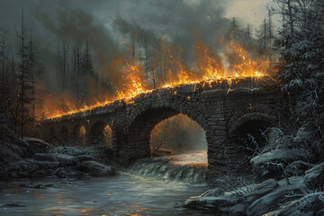 Burning bridges analogy