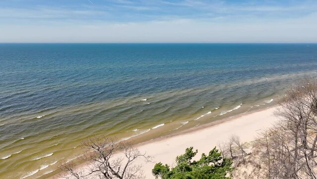 Shoreline view from the dune walkway access structure.