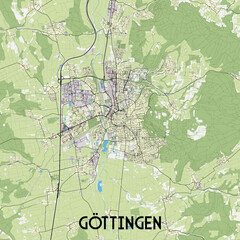 Göttingen Germany map map poster art