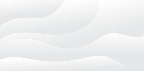 Abstract white paper wave background and abstract gradient and white wave curve lines banner background design. White wave modern abstract background design. space style. white background.