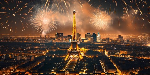 Golden Fireworks Illuminate Historic Landmark Commemorating a Momentous Anniversary with Splendor and