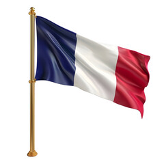 France waving flag isolated on transparent background