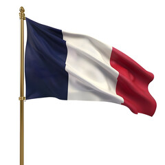 France waving flag isolated on transparent background