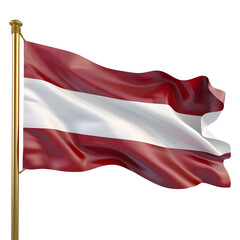 Austria waving flag isolated on transparent background
