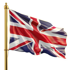 England or united kingdom waving flag isolated on transparent background
