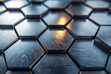 Hexagonal Pattern Abstract Background with Reflective Surface and Textures,hexagonal