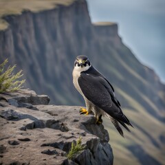 Fototapeta premium peregrine-falcon-on-a-cliff