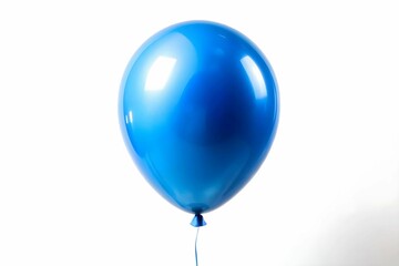 Blue balloon on white background