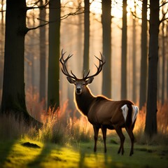 red-deer-in-morning-sun