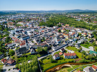 Aerial view of Gmünd town