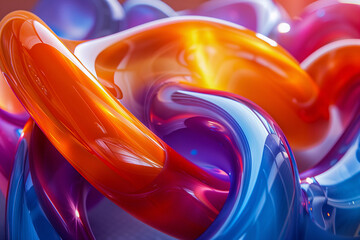 Vibrant Abstract Liquid Shapes in Motion - Colorful Background for Design Projects